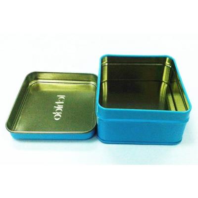 China Custom printed food metal tin box, high quality empty tin box, rectangular tea tin food packaging for sale