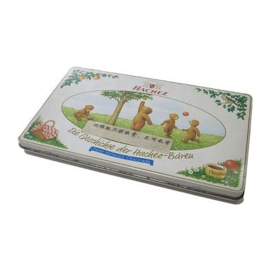 China Durable Rectangular Shape Tin Can Cosmetic Candy Tin Box Containers Holiday Tin Can Wholesale With Large Capacity for sale