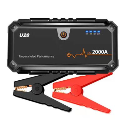 China 12V Car Jump Starter 16000mAh Power Bank Vehicle Booster Starting Device Emergency Tool 2000A Jump Start Gasoline Diesel Engine 38*104*203mm for sale