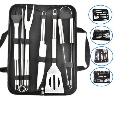 China Amazon Hot Selling Easily Cleaned 6PCS Portable BBQ Tools Grill BBQ Set Accessory for sale