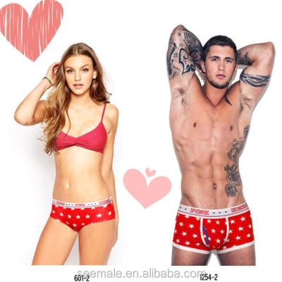 China Zhongshan Antibacterial Male And Female Sexy Couples Underwear Stretch Cotton Comfortable And High Quality for sale