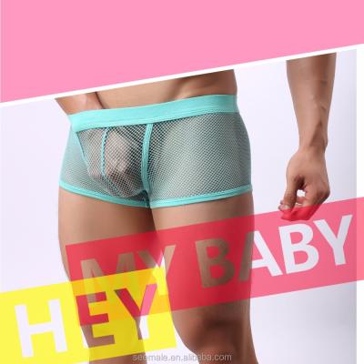 China Men Antibacterial Mesh Underwear Briefs Sexy Transparent Team Underwear for sale