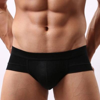 China 2016 Classic Custom Cotton Men's Breathable Underwear Briefs U Conve Design Low Waist Breathable Underwear Black/White/Grey Gay for sale