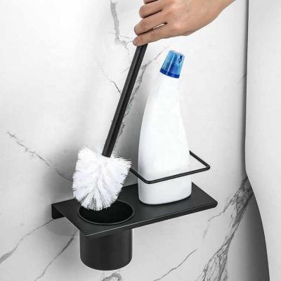 China Modern Bathroom Stainless Steel Wall Mounted Hanging Toilet Brush Set With Holder Toilet Cleaning Brush Toilet Brush for sale