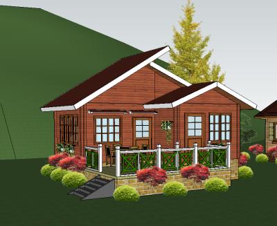 China Eco-friendly Single Floor Wooden Garden Kits Model House For Sale for sale