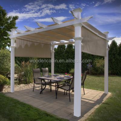 China Cheap wooden parking lot pergola with sun shade for sale