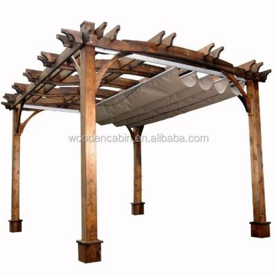 China Wooden parking lot pergola with shade from the sun for sale