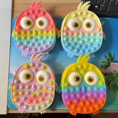 China Funny Bird Educational Decompression Finger Press Pioneer Pest Control Toy New Diagonal Bag for sale