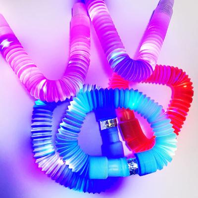 China Playing Sensory Luminous Amazon Explosions Little Action Tube Hose Connection Colorful Decompression Educational Toys. for sale