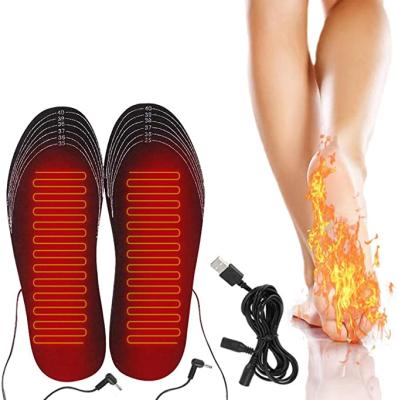 China USB Heating Heated Inserts Foot Warmer USB Heating Hooves Electric Thermal Insoles for sale