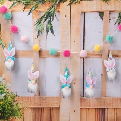 China 2022 Handmade Plush Easter Gnome Rabbit Decoration Plush Doll Faceless Decoration Easter Gifts Toys For Children for sale