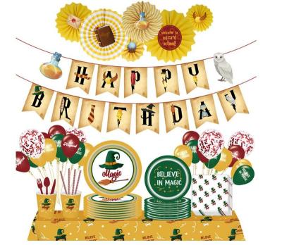 China Paper Magic Wizard Party Supplies Happy Birthday Banner Party Supplies for sale