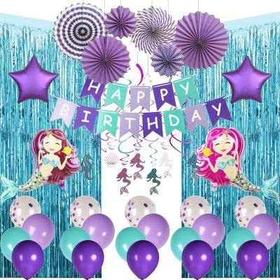 China Birthday Party Mermaid Party Supplies Mermaid Gifts Sea Theme Decorations for Girl's Party and Baby Shower for sale