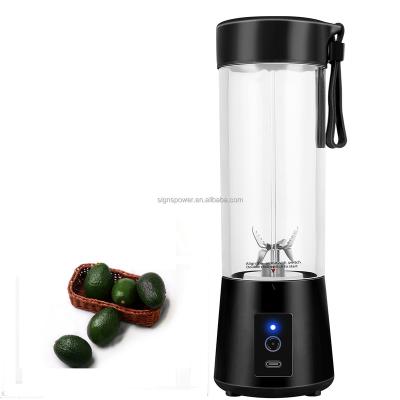 China 2023 Newly Car Mini Hot Sale Household USB Fruit Ice Smoothie Juicer Blender 400ml Portable Fruit Blender for sale