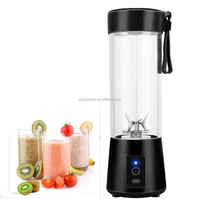 China Portable USB Magnetic Wireless Filling Mini Fruit Juicer Extractor Blender Car Juicer Blender for Blending Shake Smoothing for sale