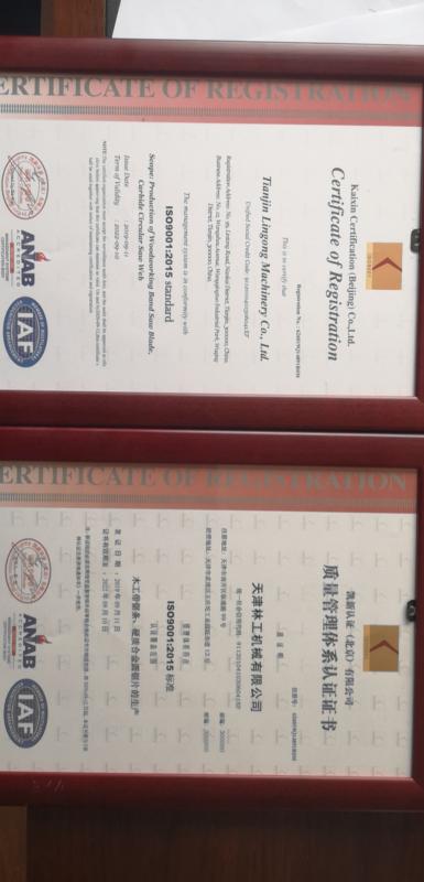 ISO9001 - Tianjin Lingong Machinery Co., Ltd.