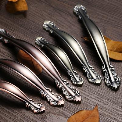 China Cabinet Wardrobe Door Handle Hardware Drawer Door Handle Metal Industrial Hot Selling Zinc Alloy Element for sale