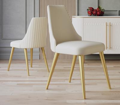 China Luxury Nordic Home Restaurant Dining Chair Wholesale Gold Stainless Steel Furniture Dining Leather Velvet Modern Dining Chairs for sale