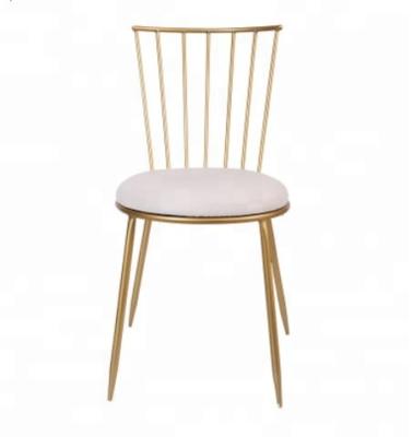 China Luxury Fashionable Velvet Stainless Steel With Gold Painting Dining Chairs for sale