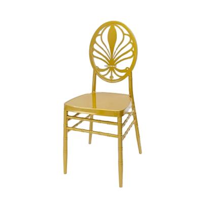 China Contemporary Hotel Furniture Metal Wholesale Stackable Chiavari Chair Dining Chairs For Event Banquet for sale