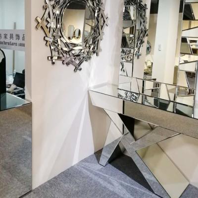 China Factory Project Adjustable (Height)Direct Order Mirrored Console Table With Wall Mirror for sale