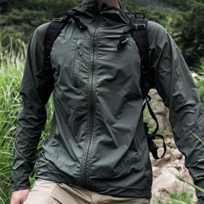 China QUICK DRY casual anorak ultra-thin stretch hoodie jacket for outdoor sports high quality men's jacket sun protection waterproof jacket for sale