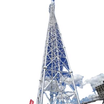 China Q235/Q345 30m 60m 80m Communication Base Station Tubular Steel Lightning Arrester Tower for sale