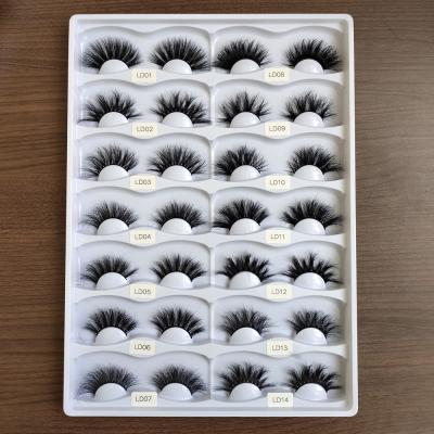 China Long/Fluffy/Multi-Layer/Comfortable Mink Eyelash Vendor Free Sample Wholesale 3D 25mm Private Label Dramatic Mink Highlights 3d OEM 25mm Clear Hand Made Custom Thick/ for sale