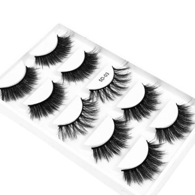 China Wholesale Natural/Multi Length/Fluffy/Multi-Layer/Comfortable Synthetic Fiber Lashes 3d Mink Eyelashes 3D Faux Mink Eyelashes False Silk Lashes for sale