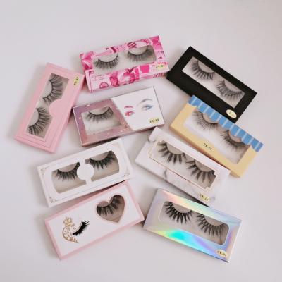 China Long/Fluffy/Multi-Layer/Comfortable Queen Factory Price Thick/Create Your Own Handmade Soft Faux Mink Lashes 3D Brand Silk Eyelashes for sale