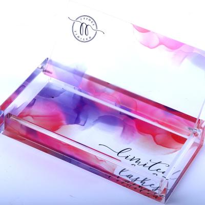 China Wholesale Crisscross Tray False Eye Lash Acrylic Lash Box Empty Plastic Eyelash Packaging Boxes Accept Custom Boxes Packaging for sale