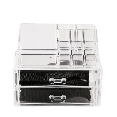 China Transparent Stored Cosmetics Storage Box Makeup Brush Placement Desktop Items Storage for sale