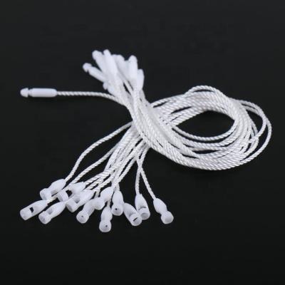 China Viable Hot Sale Bullet Head Hang Tag Cord Plastic Seal Twine Recycled Plastic Tag Twine For Apparel Garment for sale