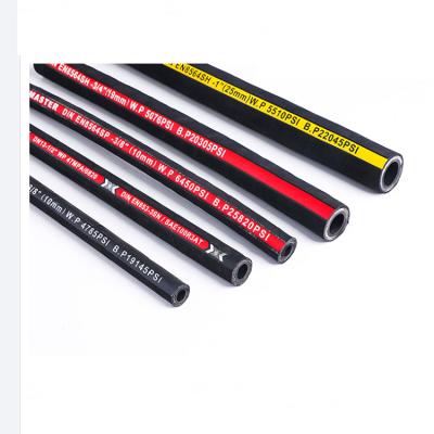 China DIN 4Shipping synthetic rubber sprial high pressure rubber hose and hydraulic hose 4SP steel wire handling for sale