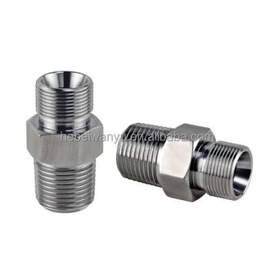 China High Quality Hydraulic Stainless Hex Pipe Nipple NPT Thread Fitting Machinery Pipe Fitting Advanced Technology SS for sale