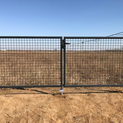 China Durable And High Quality Welded Mesh Fence System Double Swing Gate Easily Assembled for sale