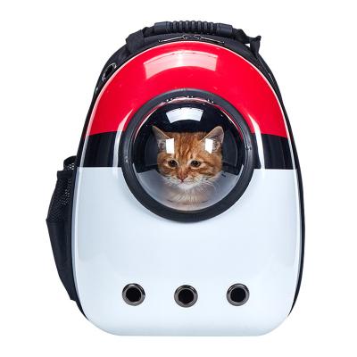 China Breathable Portable Pet Cat Backpack Multi Function Bag Space Capsule Cage Pet Carrier Bag Travel Large for sale