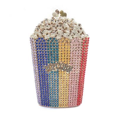 China Luxury Colorful England Style Chaliwini Designer Popcorn Evening Clutches Crystal Party Purse Wedding Bags Clutch Bags for sale