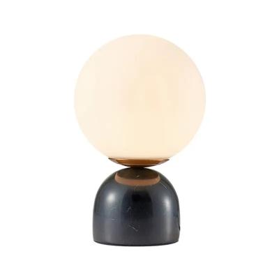 China Hot Sale Modern Nordic Design Desk Lamp Fashion Glass Lighting Decor Marble Table Light Modern Creative for sale