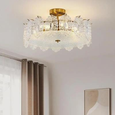 China Modern Stylish Indoor Decorative Clear Glass Light Outdoor Mounted Ceiling Light For Led Living Room Bedroom Ceiling Lamp for sale