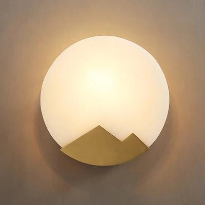 China Modern Indoor Creative Atmosphere Bedside Balcony Design Decoration Home Wall Light All Copper Wall Lamp for sale