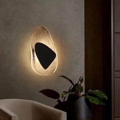 China Creative Balcony Bedroom Crystal Wall Light For Study Modern Indoor Wall Sconce Bedside Glass Wall Lamp for sale