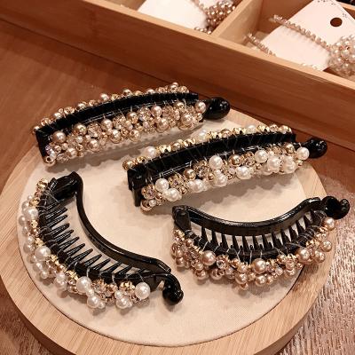 China Hair claw wholesale INS hair clip women's bead line one hits clip small clip headpiece girly hair accessory for sale