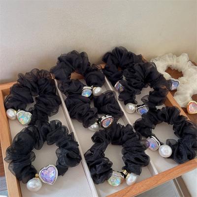 China Loose Scrunchie High Quality Elastic Headband Hair Tie Lace Style Girl's French Headband for sale