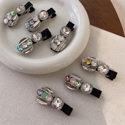 China New Hair Clip Zircon High-Grade Crystal Hair Clip Love Bangs Clip Small Design Duckbill Clip Hair Accessories For Lady for sale