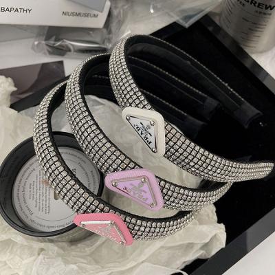 China Luxury Wholesale Non-slip Crystal Rhinestone Fashion Handmade Bling Diamond Hairband Headbands for Lady for sale