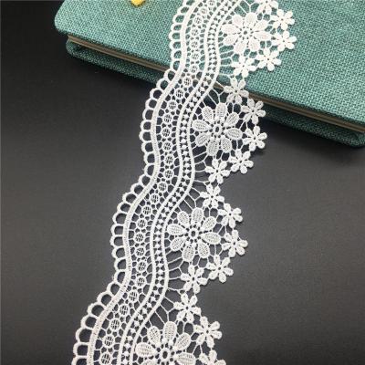 China Factory Fashion Polyester Lace Hot-selling Shirts Water Soluble Lace Home Textile Lace for sale