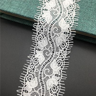 China Hot-selling factory fashion polyester lace shirts water soluble lace sheet home textile lace for sale