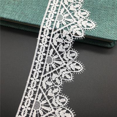 China Hot-selling water soluble factory fashion polyester lace shirts lace home textile embroidered lace fabric for sale