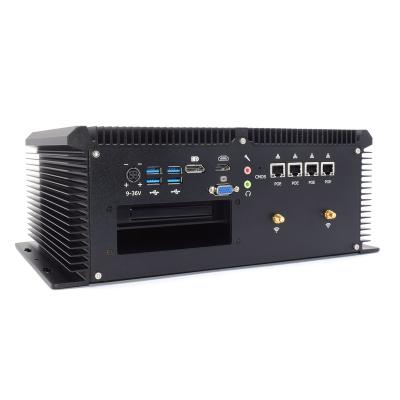 China Mini Industrial PC i3 ​​7020U 8GB DDR4 4 LAN POE 6 DB9 COM Fanless Computer Graphics 630 for sale